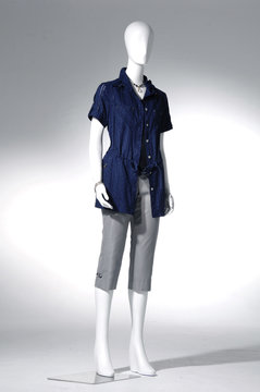 Fashion clothing on mannequin isolated