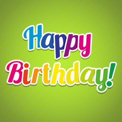 Illustration for happy birthday card. Vector.