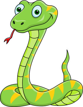 Funny snake cartoon