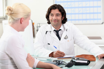 Doctor consulting with a patient