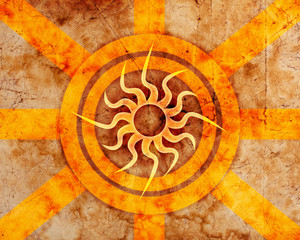 Sunrise wave grunge background