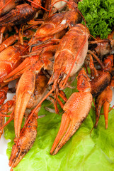 lobsters with salad