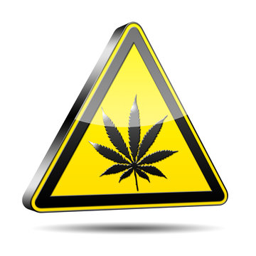 Icono peligro marihuana 3D