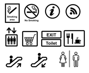 the vector sign for department store or mall