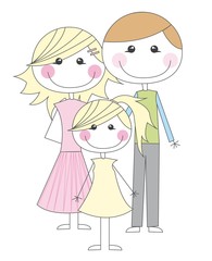 happy family cartoon