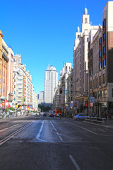 Fototapeta na wymiar Historic buildings in the city of Madrid, Spain