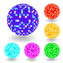 Vector shiny spheres