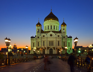 Fototapeta na wymiar Christ the Savior Cathedral at Moscow