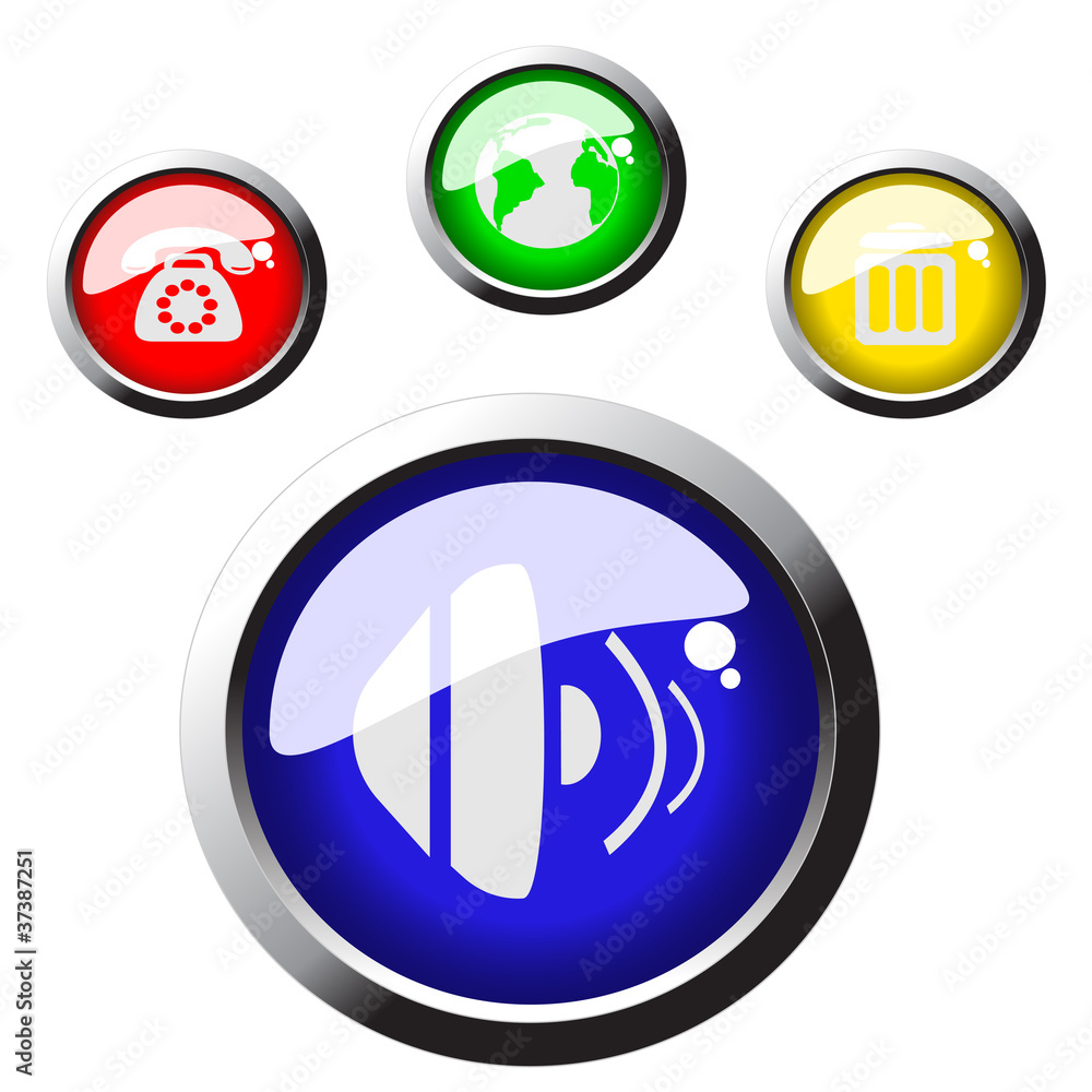 Poster vector web buttons