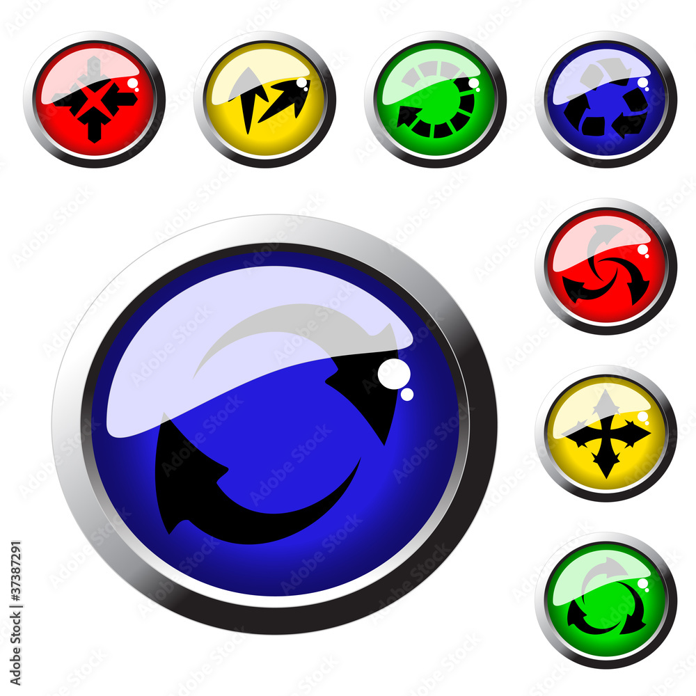 Poster vector web buttons with arrows