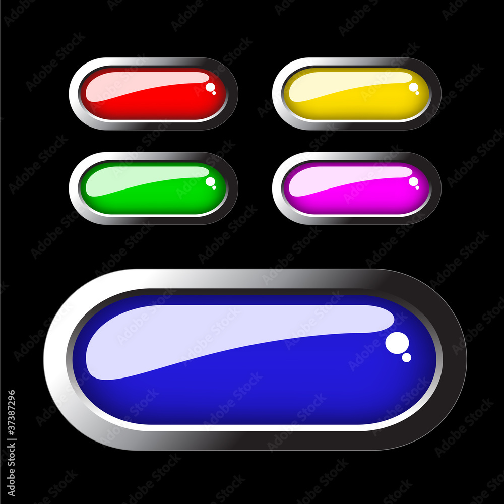Poster vector web buttons