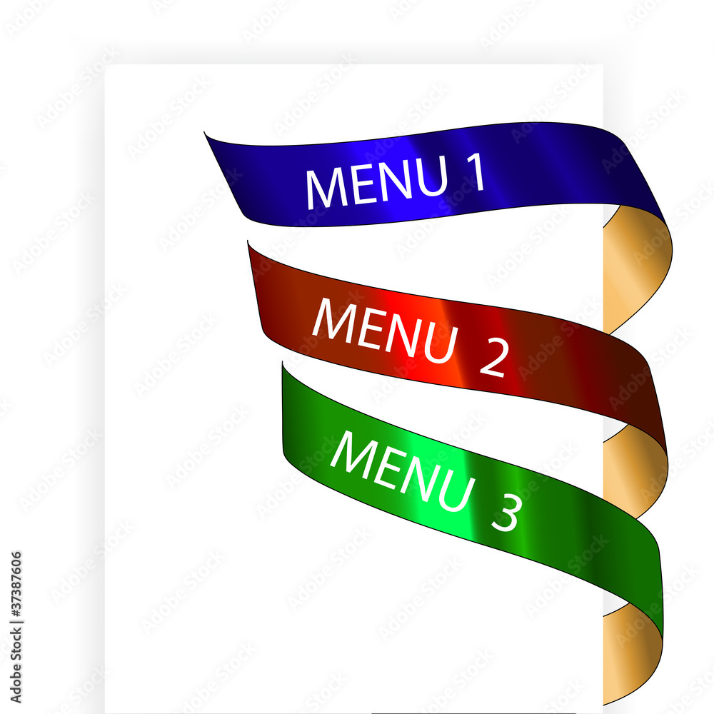 Poster vector navigation menu