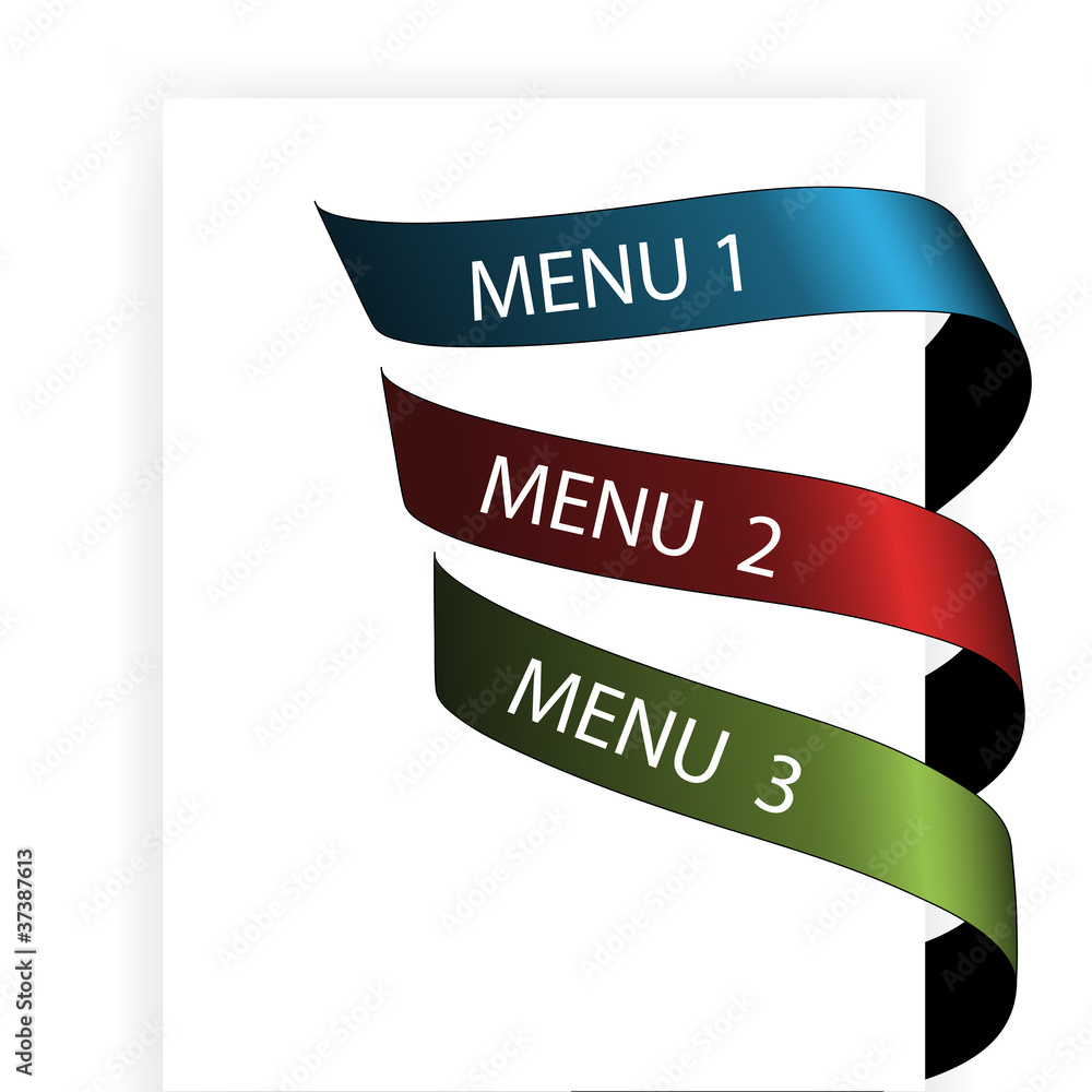 Poster vector navigation menu
