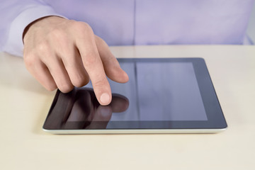 Businessman Touching On Tablet PC