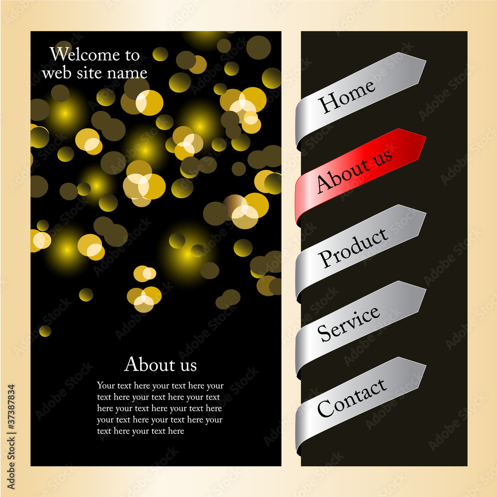 Poster vector web navigation template