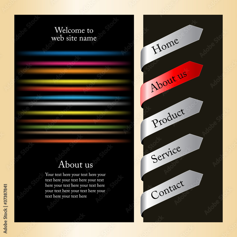 Poster vector web navigation template