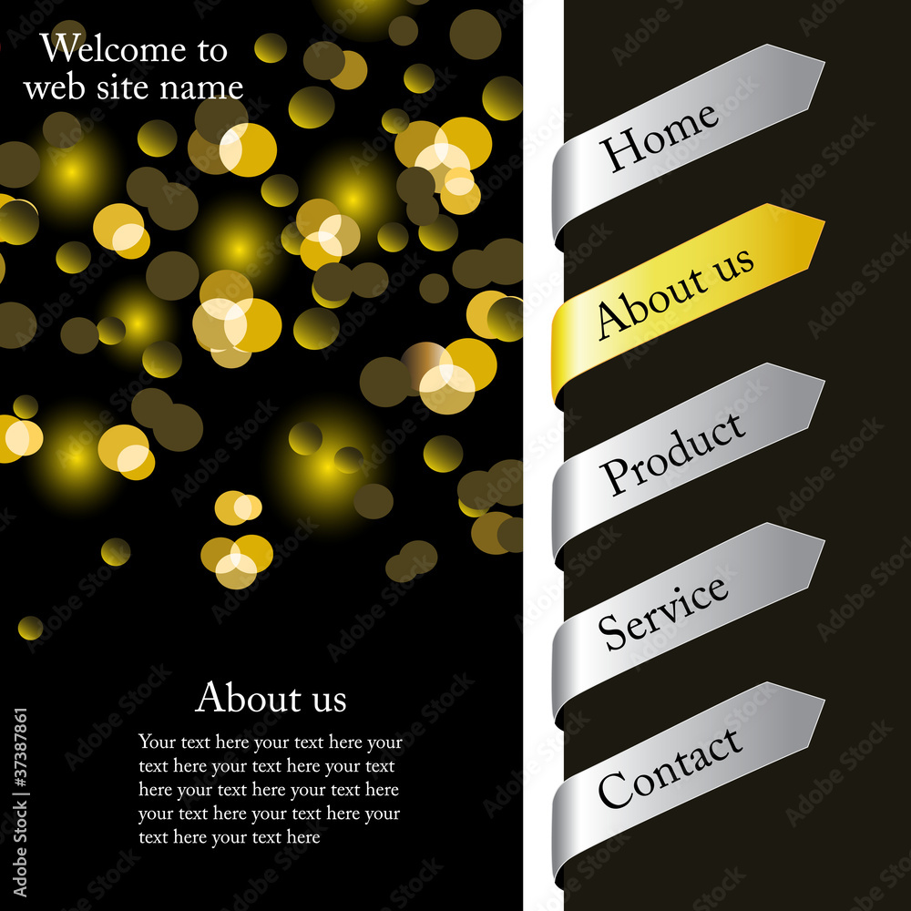 Poster vector web navigation template