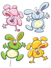 Naklejka premium Cheerful Bunny