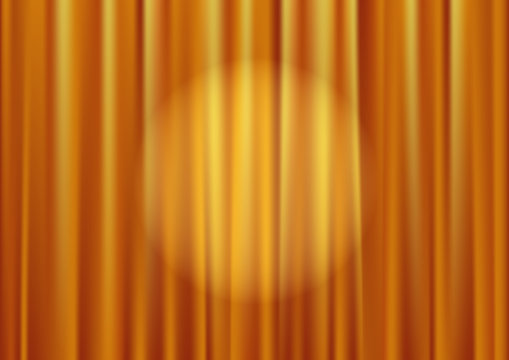 Vector Gold Curtain