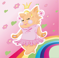 Plakat The little pussy-cat is a plump princess