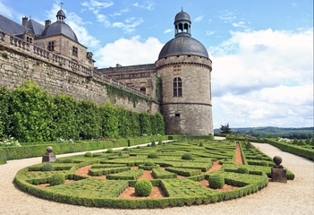 Gardens and Chateau de Hautefort, Perigord, France