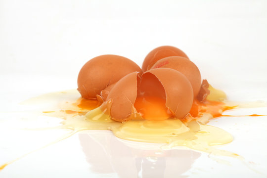 Eier beim Zerplatzen