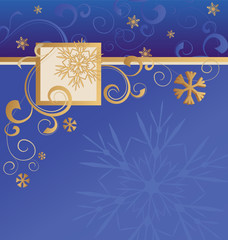 christmas vintage style background with snowflakes