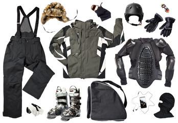 Male skier clothing