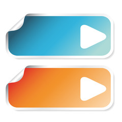 Vector stickers with arrow