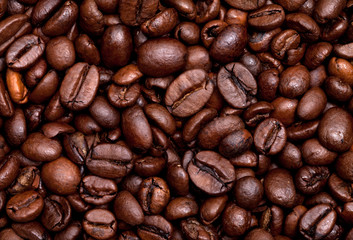 Roasted coffee beans background
