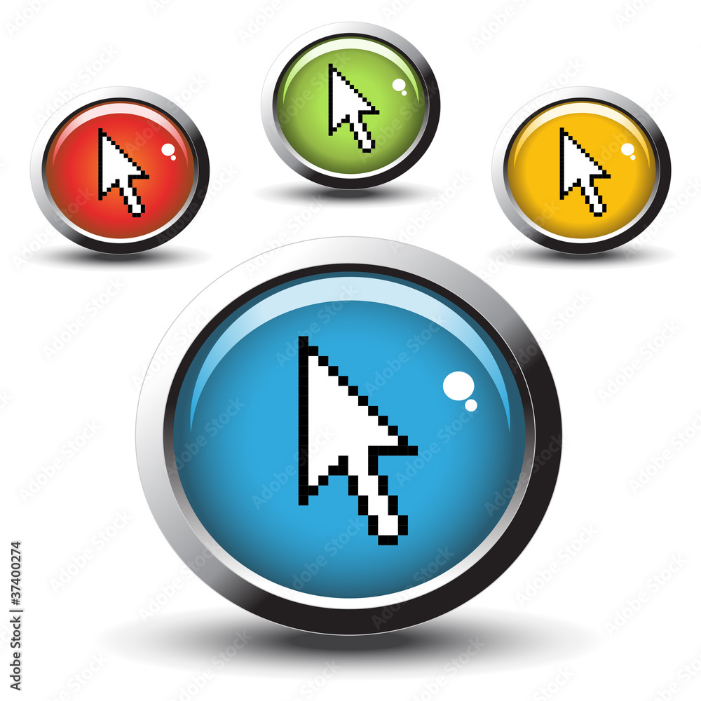 Poster vector web buttons
