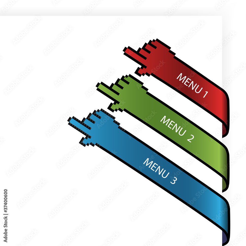 Poster vector navigation with cursor of hand
