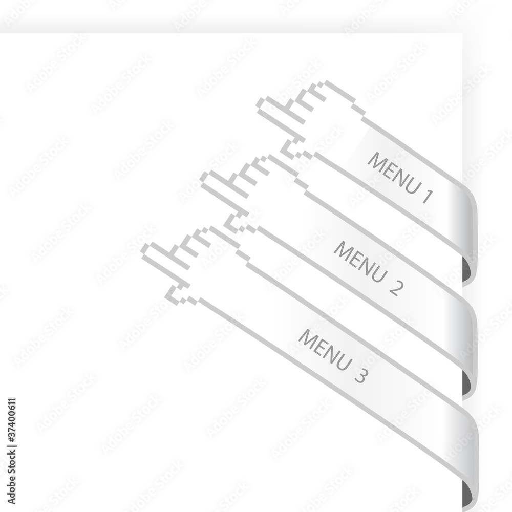 Poster vector navigation with cursor of hand
