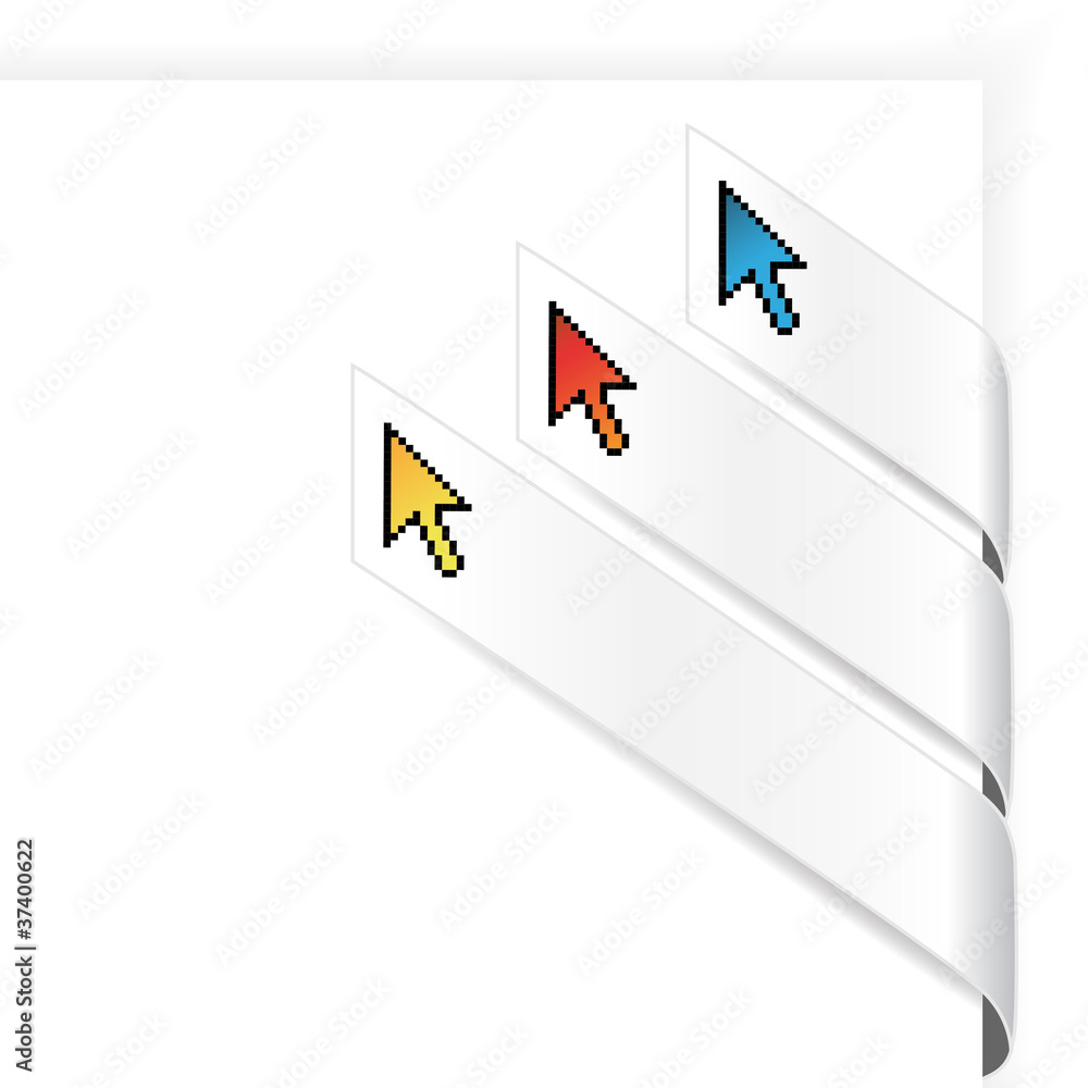 Poster vector navigation arrows - web template