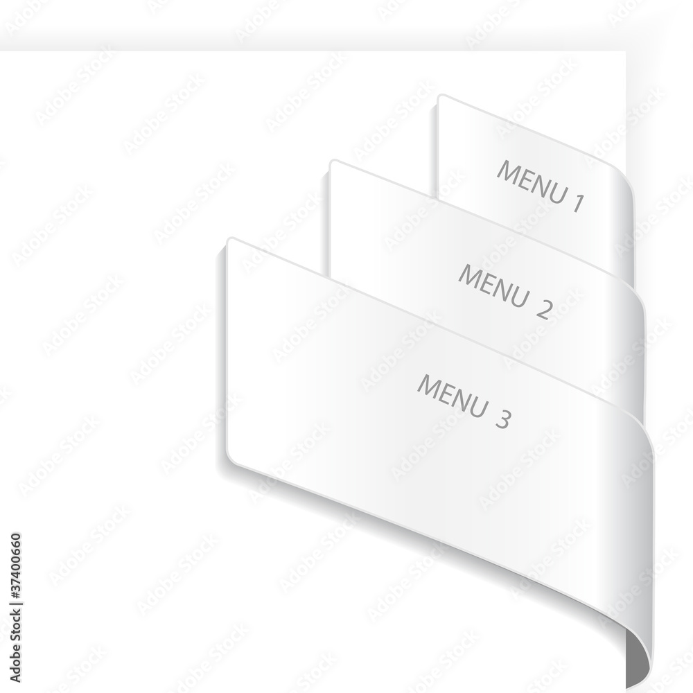 Poster vector menu navigation - web template
