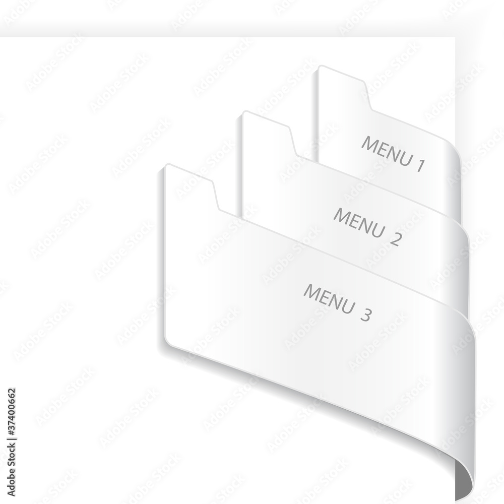 Poster vector menu navigation