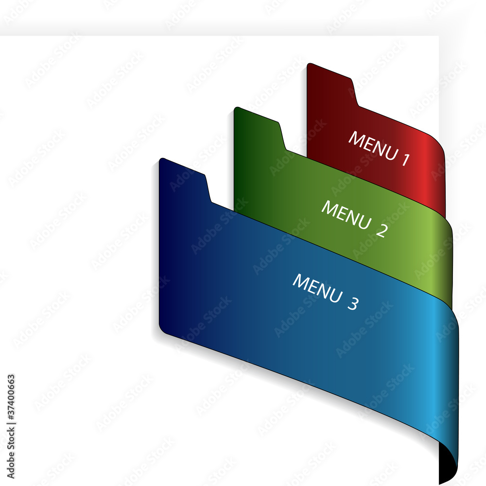 Poster vector menu navigation