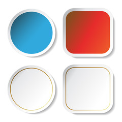 Vector announcement stickers