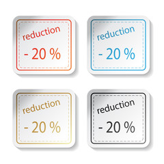 Vector shopping stickers