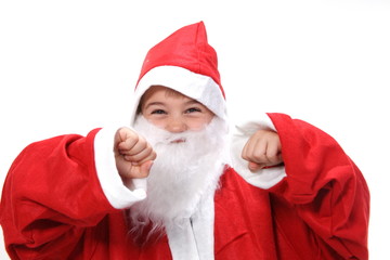 Kind als Weihnachtsmann