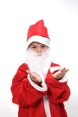 Kind als Weihnachtsmann