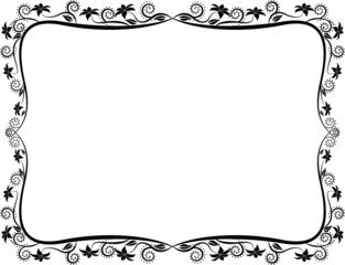 ramka ze zdobieniami roślinnymi