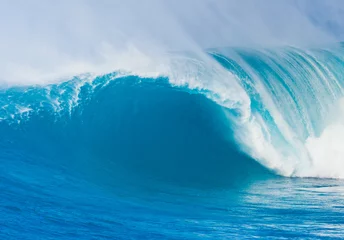 Crédence de cuisine en verre imprimé Eau Blue Ocean Wave