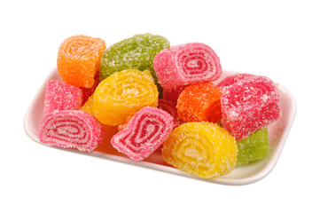 set of candied fruit jelly