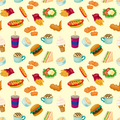 seamless fast food pattern