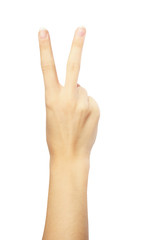 victory hand sign fingers