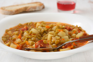 pea soup in plate
