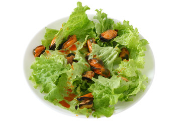 salad with mussels