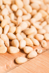 pine nuts background