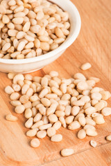 pine nuts in bowl